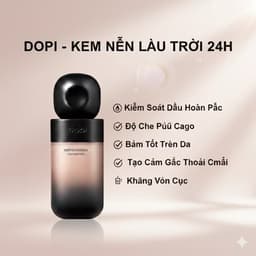 Kem Nền DODI Chính Hãng Chai Lùn Đen, Che Phủ Tự Nhiên, Lâu Trôi 24H, Kiểm Soát Dầu 3 Màu 6