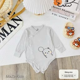 Body Dài Tay Sơ Sinh Mazakids Petit Cotton - Body Chip Cho Bé Trai Bé Gái Mềm Mịn Thoáng Khí Co Giãn 4