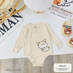 Body Dài Tay Sơ Sinh Mazakids Petit Cotton - Body Chip Cho Bé Trai Bé Gái Mềm Mịn Thoáng Khí Co Giãn 5