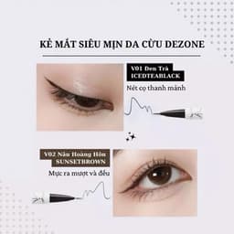 Dezone Bút Kẻ Mắt Nước Elf Đầu Siêu Mảnh 0.01mm – Chống Mồ Hôi, Lâu Trôi, Nét Mảnh Sắc Sảo 4