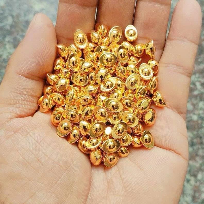 Combor 50/ 100 thỏi vàng/ đồng tiền tài lộc thần tài (kim loại) thờ cúng, trang trí phong thủy