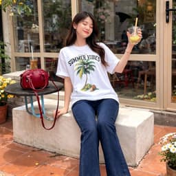 Áo Thun BOXY Local Brand VEQISTU "Áo Đi Biển Mùa Hè", Áo Thun Boxy Form Rộng Unisexm Nam Nữ Cổ Tròn 250Gsm  Cotton 6