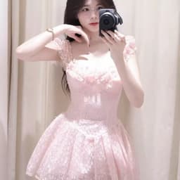 Đầm Ren Trễ Vai Tay Cúp Sò “Dáng Ngắn” Xoè Màu Pastel Phong Cách Nữ Tính, Tiểu Thư, Du Lịch Hè Ananclothing 6