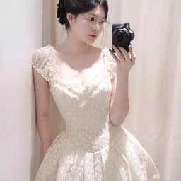 Đầm Ren Trễ Vai Tay Cúp Sò “Dáng Ngắn” Xoè Màu Pastel Phong Cách Nữ Tính, Tiểu Thư, Du Lịch Hè Ananclothing 5
