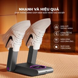 Máy Sấy Giày Khử Mùi Diệt Khuẩn Tia UV Thông Minh - Máy Sấy Khô Giày 48 Độ C Hẹn Giờ Tự Động Cao Cấp 6