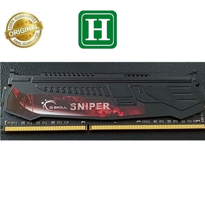 RAM TẢN NHIỆT 8GB DDR3 BUS XMP 1600 ram bộ hiệu G SKILL SNIPER, hàng tháo máy chính hãng bảo hành 6 tháng