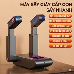 Máy Sấy Giày Khử Mùi Diệt Khuẩn Tia UV Thông Minh - Máy Sấy Khô Giày 48 Độ C Hẹn Giờ Tự Động Cao Cấp 3