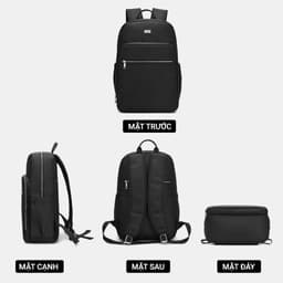 [4-25/9 TẶNG QUÀ TRUNG THU 599K] Balo Laptop Nam LECOS LBH7 Vải Oxford Chống Nước Tối Giản Thanh Lịch đi Làm đi Học 6