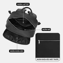 [4-25/9 TẶNG QUÀ TRUNG THU 599K] Balo Laptop Nam LECOS LBH7 Vải Oxford Chống Nước Tối Giản Thanh Lịch đi Làm đi Học 5