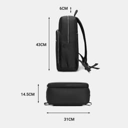 [4-25/9 TẶNG QUÀ TRUNG THU 599K] Balo Laptop Nam LECOS LBH7 Vải Oxford Chống Nước Tối Giản Thanh Lịch đi Làm đi Học 4