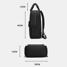 [4-25/9 TẶNG QUÀ TRUNG THU 599K] Balo Du Lịch Nam LECOS LBH8 Vải Oxford Chống Nước Khóa Kim Loại Bền Chống Xước 4