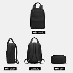 [4-25/9 TẶNG QUÀ TRUNG THU 599K] Balo Du Lịch Nam LECOS LBH8 Vải Oxford Chống Nước Khóa Kim Loại Bền Chống Xước 5
