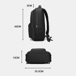 [4-25/9 TẶNG QUÀ TRUNG THU 599K] Balo Laptop Nam LECOS LBH10 Vải Oxford Chống Nước Tối Giản Thanh Lịch đi Làm đi Học 4