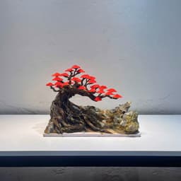 Aquascape Bonsai Ver.8 Gắn Sẵn Tán Rêu Màu Đỏ | Dùng Setup Bể Cá Thuỷ Sinh | RF Aquarium 3