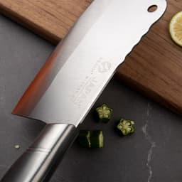 Dao Nhà Bếp Cán Inox, Dao Chặt Xương, Lưỡi Dao Sắc Bén, Thiết Kế Chống Dính, Bản Lớn, Đầm Tay 4