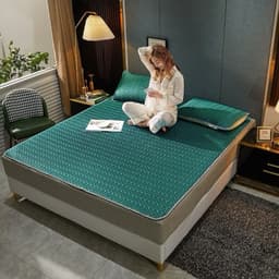 Chiếu Điều Hoà Tencel Latex, Bề Mặt Vải Tencel Mát Lạnh, Có Chun Bo 4 Góc Đủ Kích Thước (Tặng Kèm 2 Vỏ Gối) 2