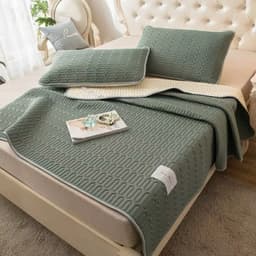 Chiếu Điều Hoà Tencel Latex, Bề Mặt Vải Tencel Mát Lạnh, Có Chun Bo 4 Góc Đủ Kích Thước (Tặng Kèm 2 Vỏ Gối) 7