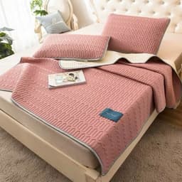 Chiếu Điều Hoà Tencel Latex, Bề Mặt Vải Tencel Mát Lạnh, Có Chun Bo 4 Góc Đủ Kích Thước (Tặng Kèm 2 Vỏ Gối) 8