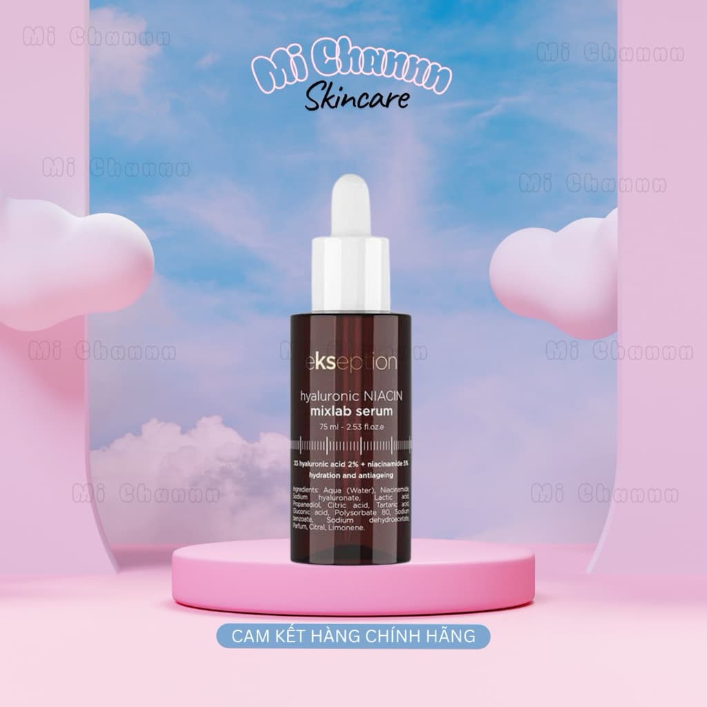 Tinh chất Giảm Thâm Mụn Ekseption Hyaluronic NIACIN Mixlab Serum (HA + 5% B3) 75ml