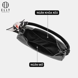 [Tặng hộp 20.10] Túi đeo vai nữ ELLY EL375 da tổng hợp thời trang thanh lịch cao cấp 5