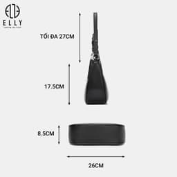 [Tặng hộp 20.10] Túi đeo vai nữ ELLY EL375 da tổng hợp thời trang thanh lịch cao cấp 4