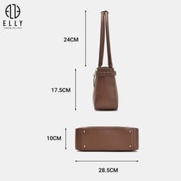 Túi Xách Nữ ELLY EL391 Da Tổng Hợp Cao Cấp Đeo Vai Thời Trang Thanh Lịch Công Sở 3