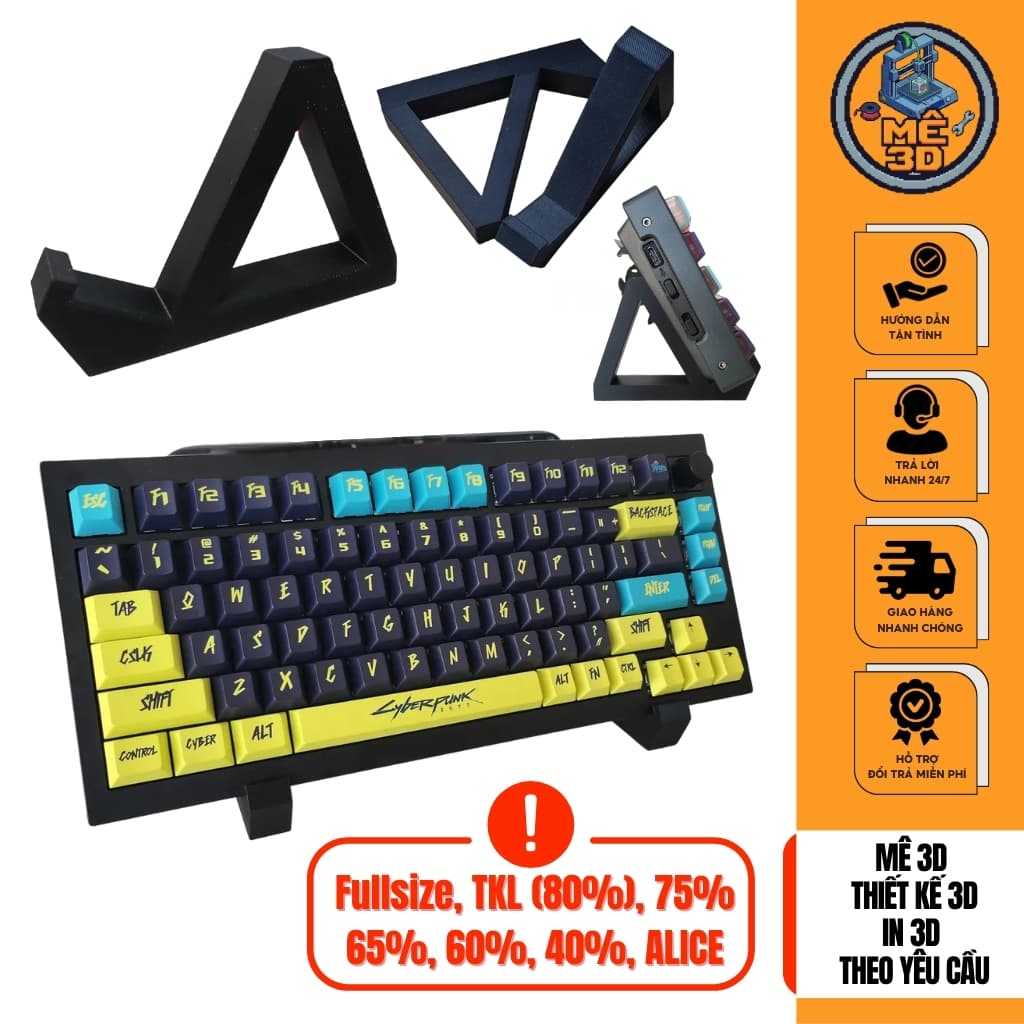Kệ Bàn Phím Cơ Linh Động Flexible - Giá Đỡ Keyboard, Decor Góc Làm Việc [Mê 3D]