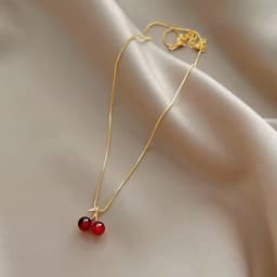 Dây Chuyền, Bông Tai Cherry đỏ🍒 Nữ tính – trẻ trung – ngọt ngào 6