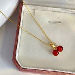 Dây Chuyền, Bông Tai Cherry đỏ🍒 Nữ tính – trẻ trung – ngọt ngào 3
