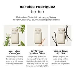 Nước Hoa nữ Narciso Rodriguez For Her Pure Musc Blanc Eau de parfum Intense 100ml 4