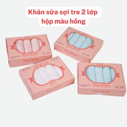 Khăn sữa Gee cao cấp, set 5 khăn sợi tre/muslin cho bé sơ sinh, không bụi vải, mềm mịn, thấm hút 6