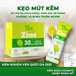 Kẹo Mút Bổ Sung Kẽm Hữu Cơ Cho Bé Happy Vitamin - hỗ trợ ăn ngon miệng, hấp thu dinh dưỡng Hộp 25 Que 2
