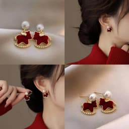 Bông Tai Ngọc Trai, Thiết Kế Hình Chú Ngựa – Phong Cách Tiểu Thư Thanh Lịch 2