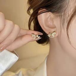 Bông Tai Ngựa Bập Bênh Đính Đá 3