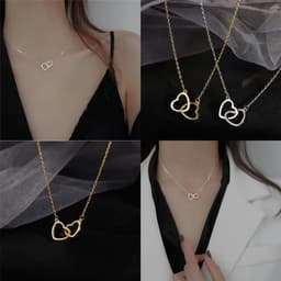 Dây Chuyền Hai Trái Tim Lồng Vào Nhau 💞 2