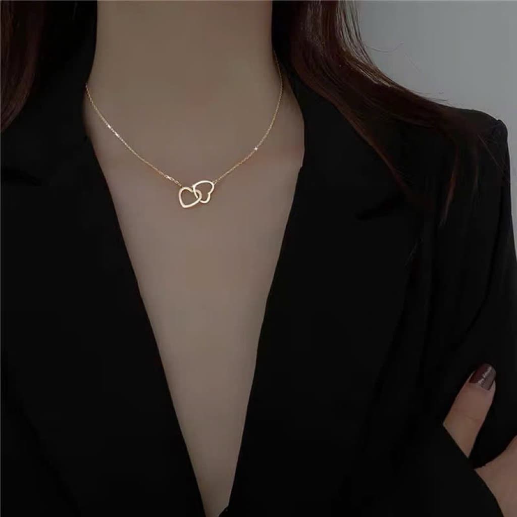 Dây Chuyền Hai Trái Tim Lồng Vào Nhau 💞