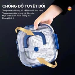 Hộp Đựng Thức Ăn Inox 304 Cao Cấp 1800ML Nắp Kín Silicone Chống Rò Rỉ An Toàn Sức Khỏe Mang Cơm Đi Làm Đi Học 2