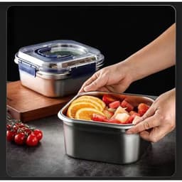 Hộp Đựng Thức Ăn Inox 304 Cao Cấp 1800ML Nắp Kín Silicone Chống Rò Rỉ An Toàn Sức Khỏe Mang Cơm Đi Làm Đi Học 3