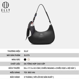 [Tặng hộp 20.10] Túi đeo vai nữ ELLY EL375 da tổng hợp thời trang thanh lịch cao cấp 3