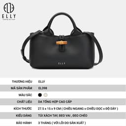 [Tặng hộp 20.10] Túi xách nữ ELLY EL398 túi xách tay đeo vai đeo chéo da tổng hợp cao cấp chính hãng 3