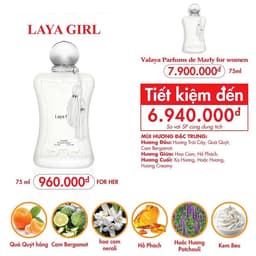 Nước Hoa Nữ LAYA GIRL - NHẸ NHÀNG, THANH LỊCH, CUỐN HÚT (75ML) 2