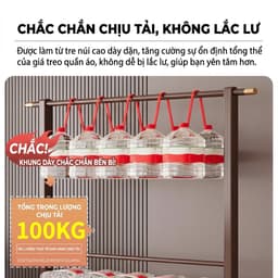 Giá Treo Quần Áo Kệ Treo Đồ Cổ Điển 2 Tầng Đa Năng Phù Hợp Mọi Không Gian Di Chuyển Dễ Dàng 7