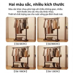 Giá Treo Quần Áo Kệ Treo Đồ Cổ Điển 2 Tầng Đa Năng Phù Hợp Mọi Không Gian Di Chuyển Dễ Dàng 3