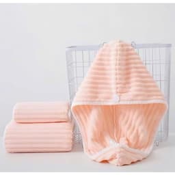 Khăn Quấn Tóc Cao Cấp - Siêu Thấm Nhanh Khô, Mũ Ủ Tóc Cotton Mềm (4 Màu Sắc)(giadungtranlinh) 7