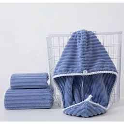 Khăn Quấn Tóc Cao Cấp - Siêu Thấm Nhanh Khô, Mũ Ủ Tóc Cotton Mềm (4 Màu Sắc)(giadungtranlinh) 4
