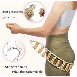Dây Con Lăn Mát Xa Lưng Trị Liệu Bằng Gỗ, Dây Con Lăn Mát Xa Bằng Gỗ, Máy Massage, Máy Massage Lưng(thetung12) 3