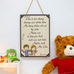 Bảng Gỗ Bách Mộc Decor Quy Tắc Gia Đình - 5 Câu Thần Chú - Trang Trí Nhà Cửa Độc Đáo và Ý Nghĩa 9