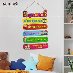 Bảng Gỗ Treo Trang Trí Gia Đình và Lớp Học - Mẫu Mới Từ Nhà Bách Mộc 3