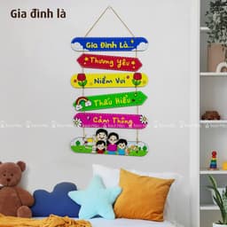 Bảng Gỗ Treo Trang Trí Gia Đình và Lớp Học - Mẫu Mới Từ Nhà Bách Mộc 1