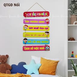 Bảng Gỗ Treo Trang Trí Gia Đình và Lớp Học - Mẫu Mới Từ Nhà Bách Mộc 2